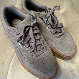 Puma Gray Suede Sneakers
